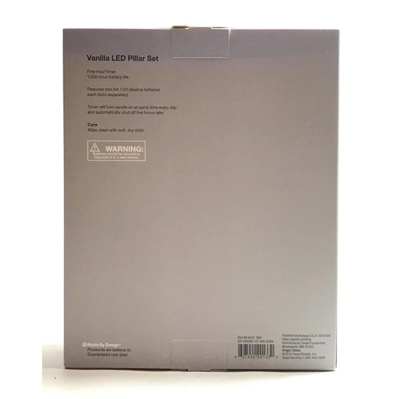 LED Flameless Candle 3 Pillar Set Vanilla Scented Wax Shell Warm Realist… - Picture 3 of 5